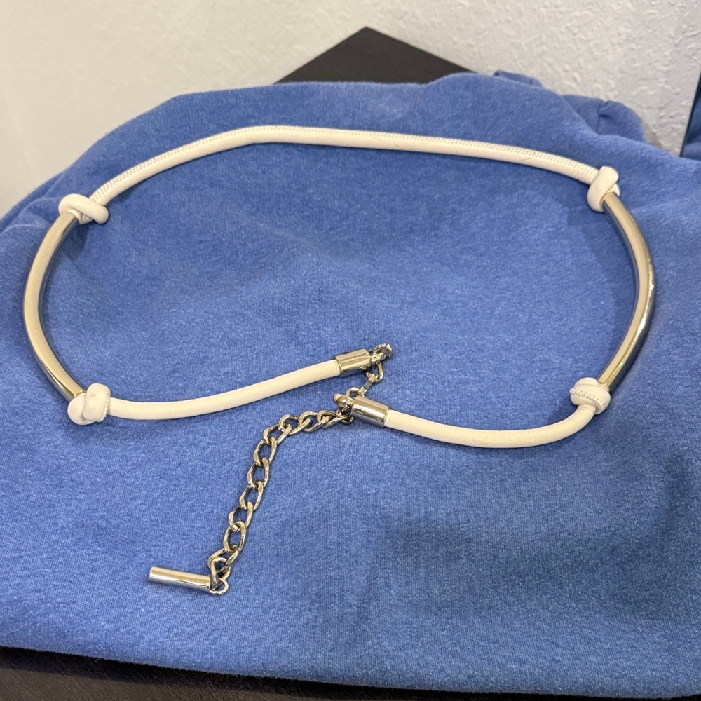 Chic Cream and Silver Women's Belt